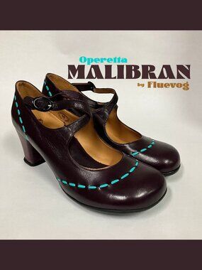 *NEW* Fluevog 2015 Operetta MALIBRAN, Dark Purple/Teal, Size 10 (runs small!).